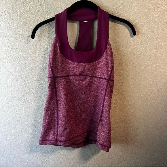 Lululemon Scoopneck Tank Marled Magenta - Picture 1 of 5